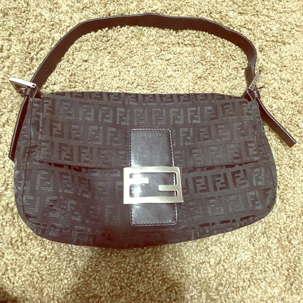 ***Authentic Fendi zucca baguette